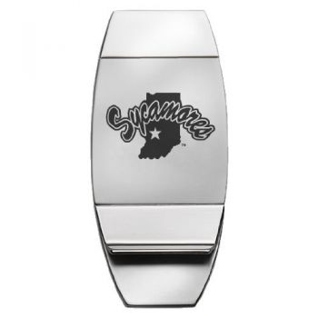Stainless Steel Money Clip - Indiana State Sycamores