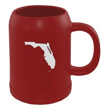 22 oz Ceramic Stein Coffee Mug - Florida State Outline - Florida State Outline