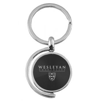 Spinner Round Keychain - Wesleyan University 