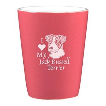 2 oz Ceramic Shot Glass  - I Love My Jack Russel Terrier