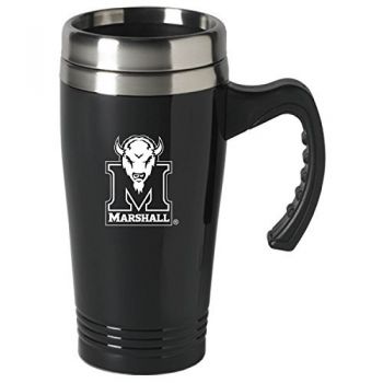 16 oz Stainless Steel Coffee Mug with handle - Marshall Thundering Herd