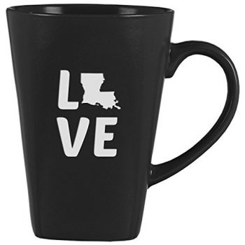 14 oz Square Ceramic Coffee Mug - Louisiana Love - Louisiana Love