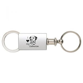 Detachable Valet Keychain Fob  - I Love My Dalmatian