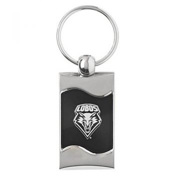 Keychain Fob with Wave Shaped Inlay - UNM Lobos