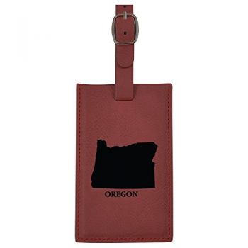 Travel Baggage Tag with Privacy Cover - Oregon State Outline - Oregon State Outline
