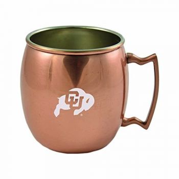 16 oz Stainless Steel Copper Toned Mug - Colorado Buffaloes