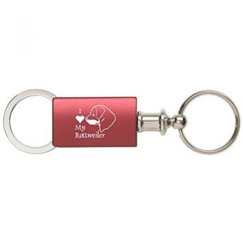 Detachable Valet Keychain Fob  - I Love My Rottweiler