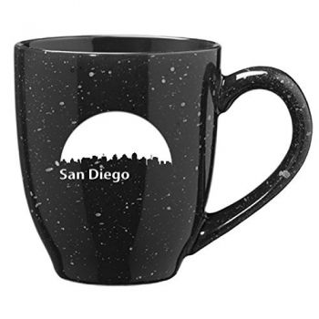 16 oz Ceramic Coffee Mug with Handle - San Diego City Skyline