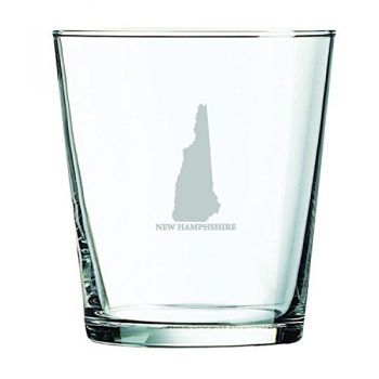 13 oz Cocktail Glass - New Hampshire State Outline - New Hampshire State Outline