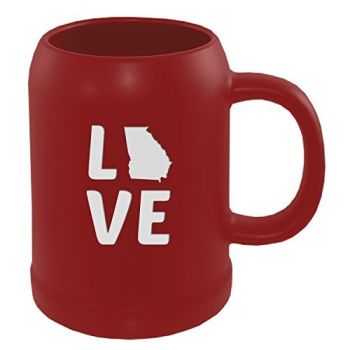 22 oz Ceramic Stein Coffee Mug - Georgia Love - Georgia Love