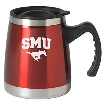 16 oz Stainless Steel Coffee Tumbler - SMU Mustangs