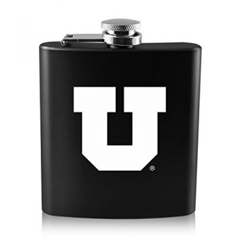 6 oz Stainless Steel Hip Flask - Utah Utes