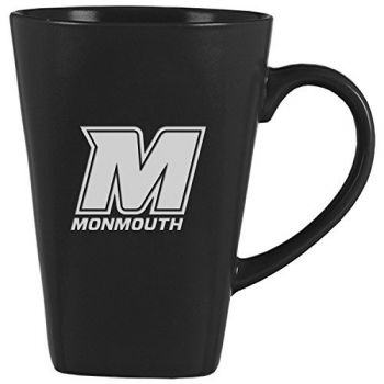 14 oz Square Ceramic Coffee Mug - Monmouth Hawks