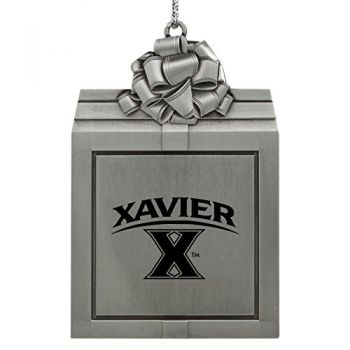 Pewter Gift Box Ornament - Xavier Musketeers