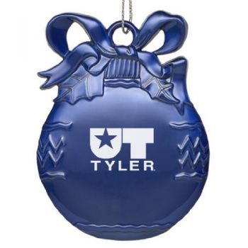 Pewter Christmas Bulb Ornament - UT Tyler Patriots