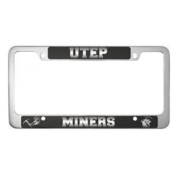 Stainless Steel License Plate Frame - UTEP Miners