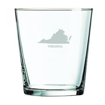 13 oz Cocktail Glass - Virginia State Outline - Virginia State Outline