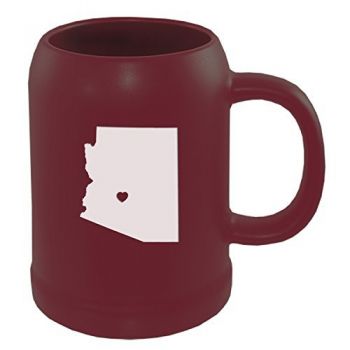 22 oz Ceramic Stein Coffee Mug - I Heart Arizona - I Heart Arizona