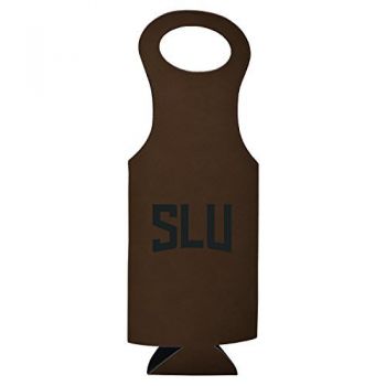 Velour Leather Wine Tote Carrier - St. Louis Billikens
