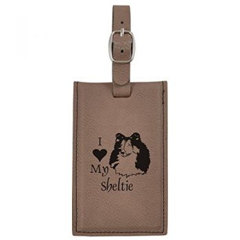 Travel Baggage Tag with Privacy Cover  - I Love My Sheltie