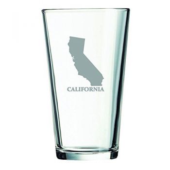 16 oz Pint Glass  - California State Outline - California State Outline