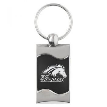 Keychain Fob with Wave Shaped Inlay - UAH Chargers