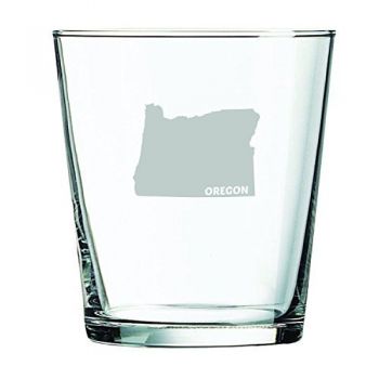 13 oz Cocktail Glass - Oregon State Outline - Oregon State Outline