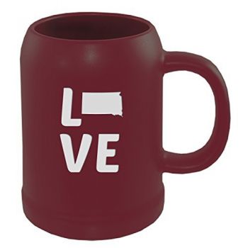 22 oz Ceramic Stein Coffee Mug - South Dakota Love - South Dakota Love