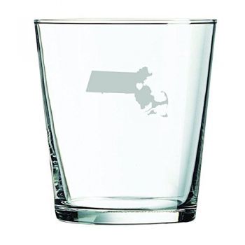 13 oz Cocktail Glass - I Heart Massachusetts - I Heart Massachusetts
