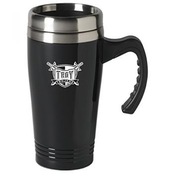 16 oz Stainless Steel Coffee Mug with handle - Troy Trojans