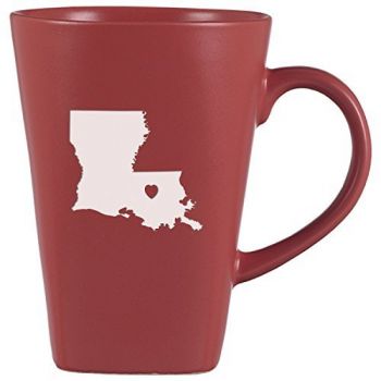 14 oz Square Ceramic Coffee Mug - I Heart Louisiana - I Heart Louisiana