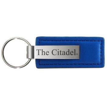 Stitched Leather and Metal Keychain - Citadel Bulldogs