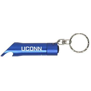 Keychain Bottle Opener & Flashlight - UConn Huskies