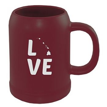22 oz Ceramic Stein Coffee Mug - Hawaii Love - Hawaii Love