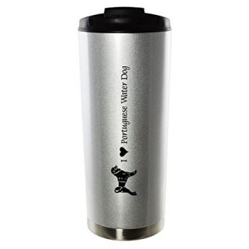 16 oz Vacuum Insulated Tumbler with Lid  - I Love My Portuguese Water Dog