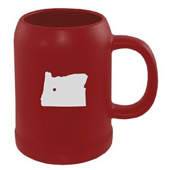 22 oz Ceramic Stein Coffee Mug - I Heart Oregon - I Heart Oregon
