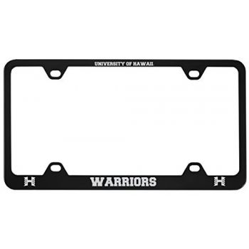 Stainless Steel License Plate Frame - Hawaii Warriors