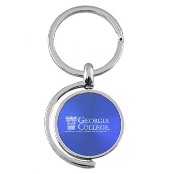 Spinner Round Keychain - Georgia College Bobcats