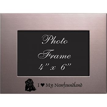 4 x 6  Metal Picture Frame  - I Love My Newfoundland Dog