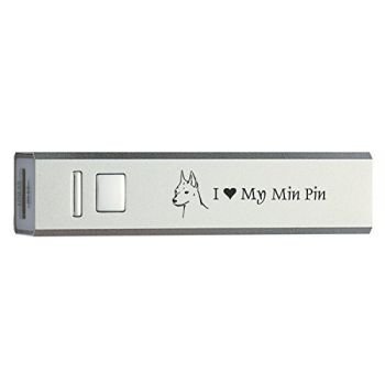 Quick Charge Portable Power Bank 2600 mAh  - I Love My Miniature Pinscher