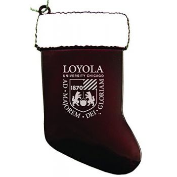 Pewter Stocking Christmas Ornament - Loyola Ramblers