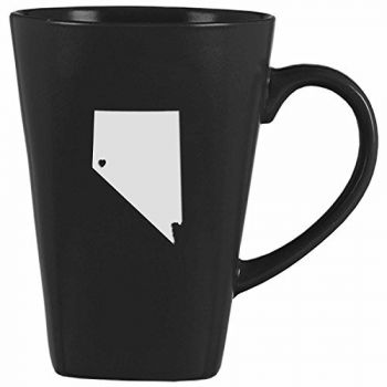 14 oz Square Ceramic Coffee Mug - I Heart Nevada - I Heart Nevada