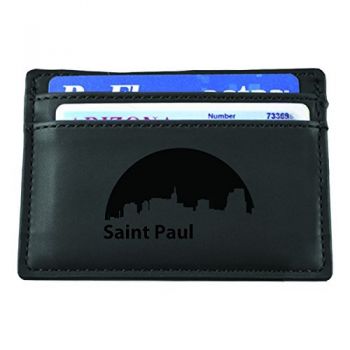 Slim Wallet with Money Clip - Saint Paul City Skyline