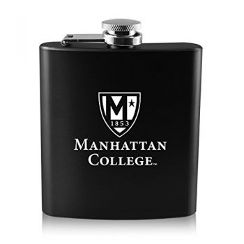 6 oz Stainless Steel Hip Flask - Manhattan College Jaspers