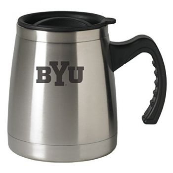 16 oz Stainless Steel Coffee Tumbler - BYU Cougars
