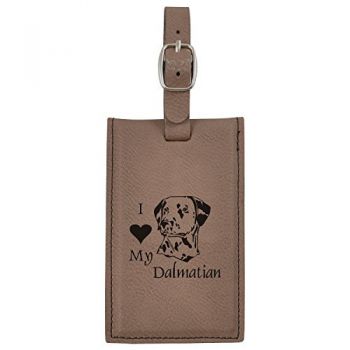 Travel Baggage Tag with Privacy Cover  - I Love My Dalmatian