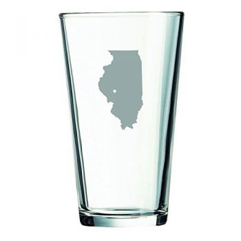 16 oz Pint Glass  - I Heart Illinois - I Heart Illinois