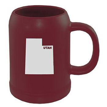 22 oz Ceramic Stein Coffee Mug - Utah State Outline - Utah State Outline
