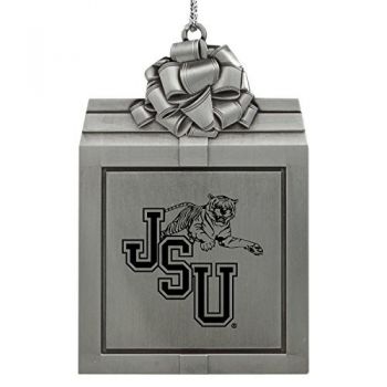 Pewter Gift Box Ornament - Jackson State Tigers