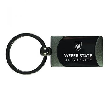 Heavy Duty Gunmetal Keychain - Weber State Wildcats